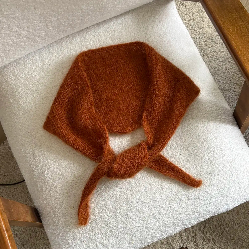 Foulard en mohair bronze Tricotant