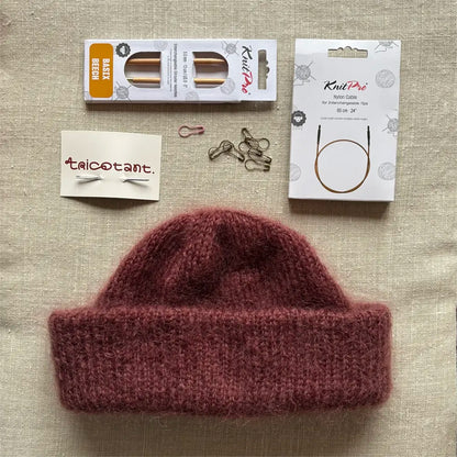 Kit bonnet Boule - Prune Tricote