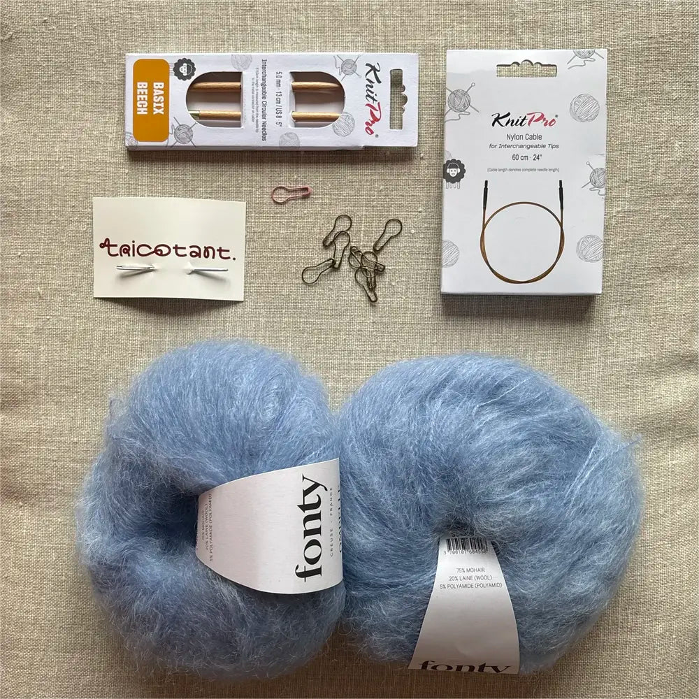 Kit bonnet Boule - Prune Tricote