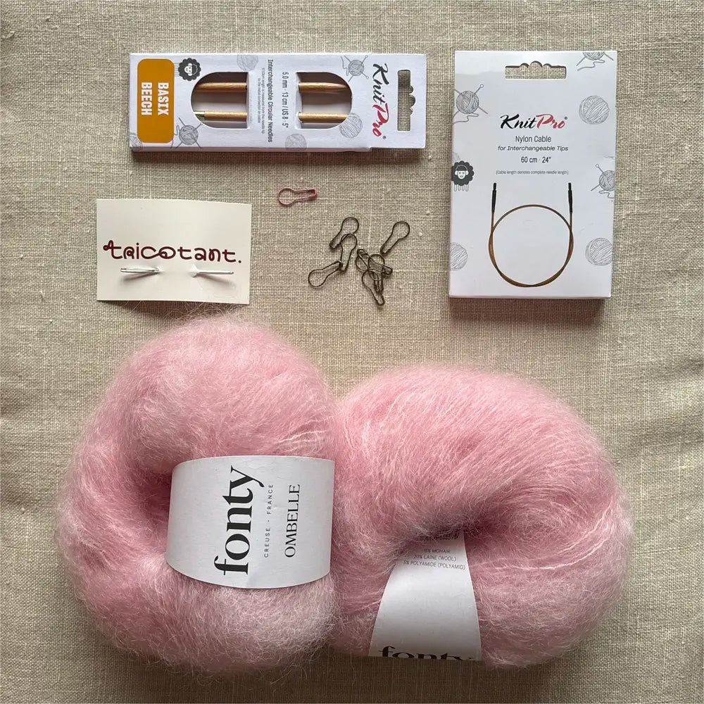 Kit bonnet Boule - Prune Tricote
