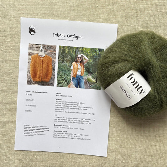 Patron - Cardigan Cabane